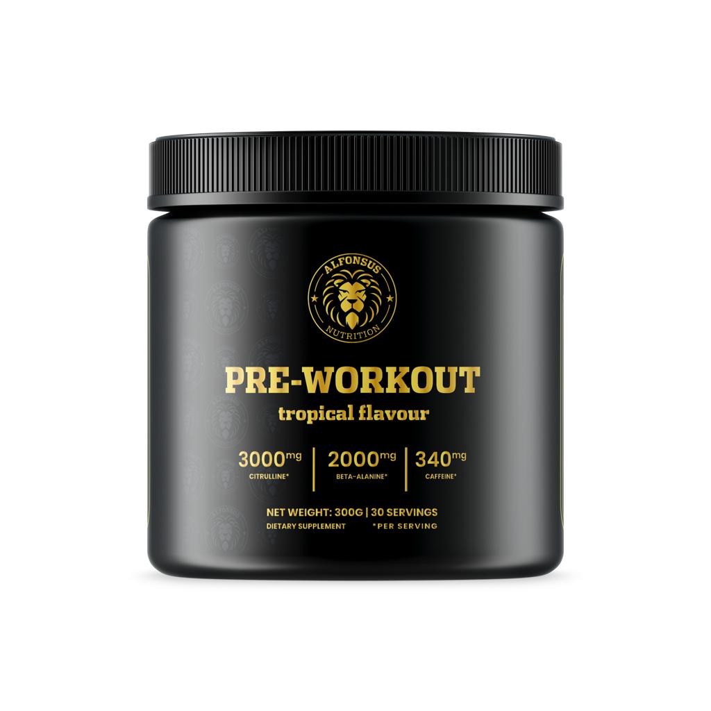 AlfonsusGym Pre-Workout (Tropical Flavor, 300 gram)